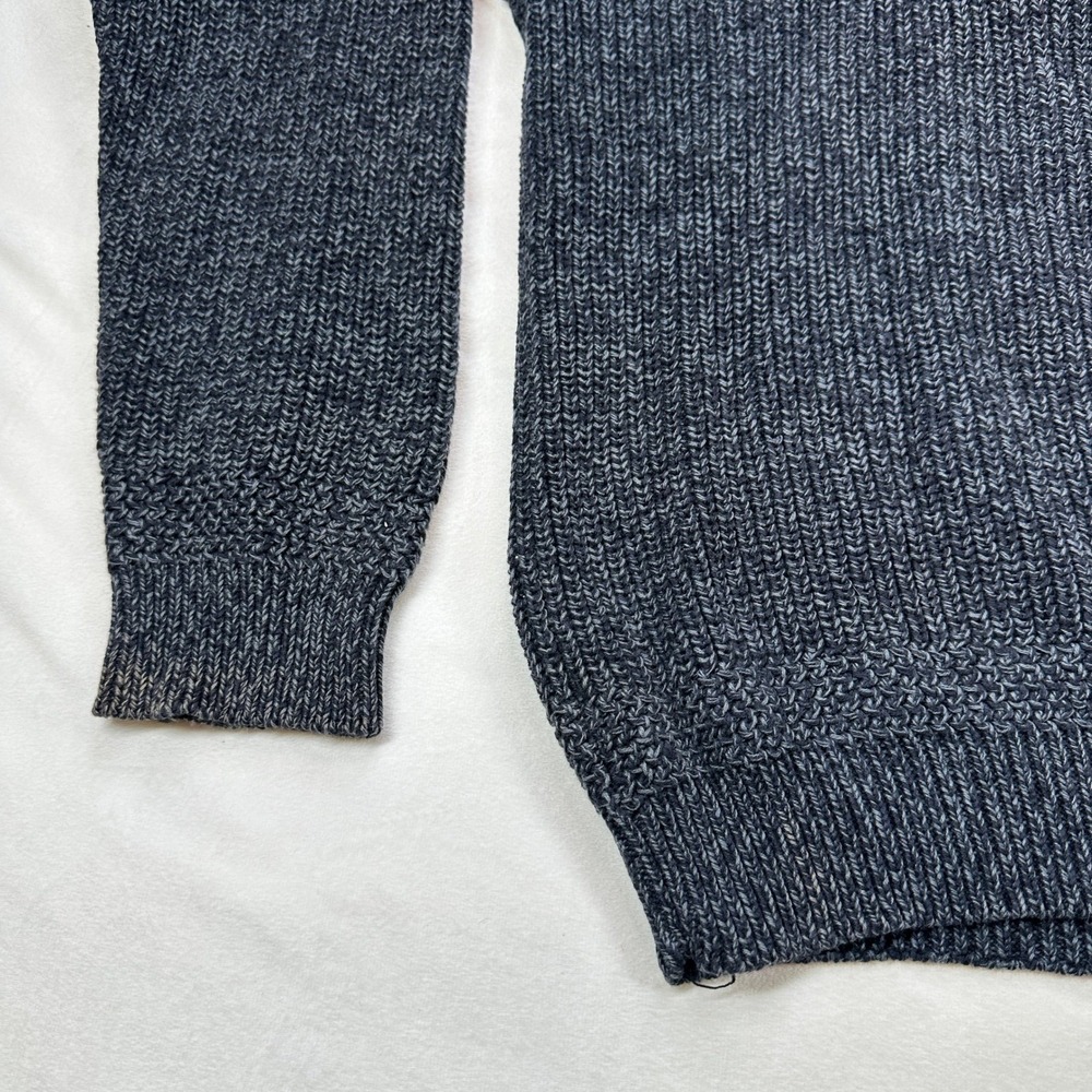 Club Room Mens 100% Cotton Shawl Collar Chunky Knit Sweater Small Dark Gray - Picture 13 of 16